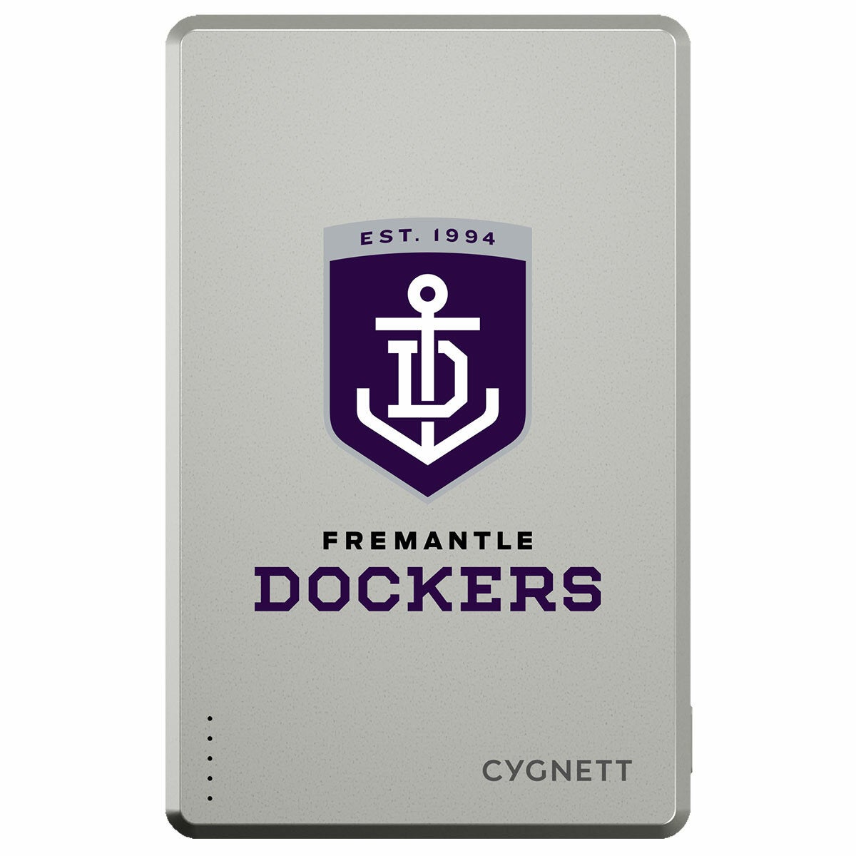 Cygnett Fremantle Dockers AFL Portable Charger 5K Slim Power Bank Magnetic CY5364PBCHE