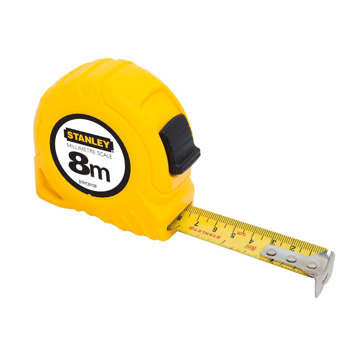 Stanley 8m Tape Measure - Polymer Coated Blade - Durable ABS - Accurate Readability - SuperSaverAU - view 1