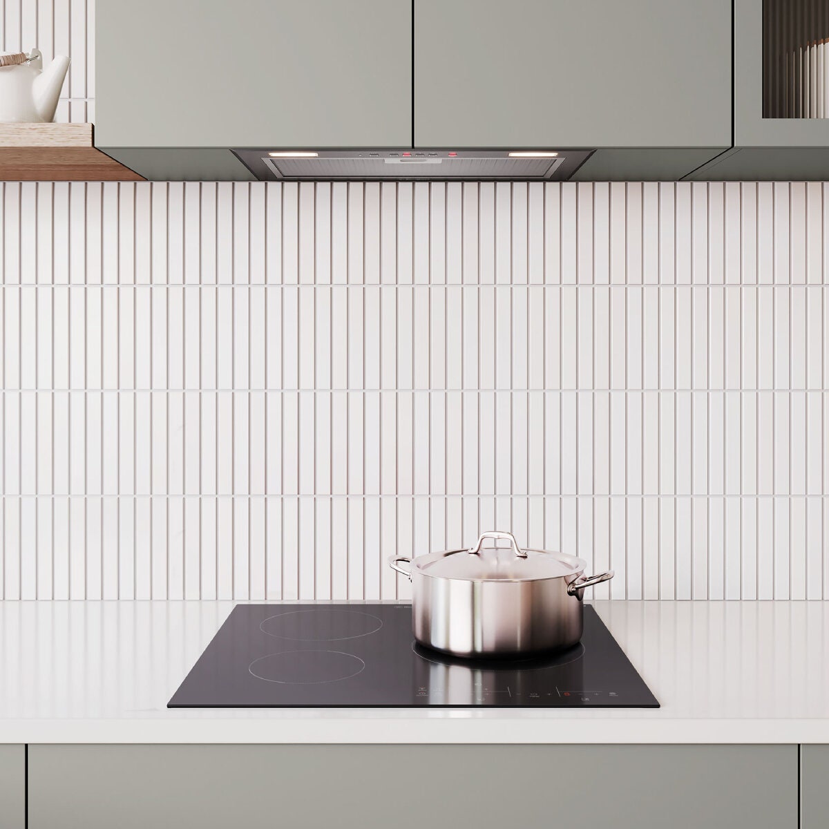 Westinghouse 52cm integrated undermount rangehood - dark stainless steel, Hob2Hood, LED lighting - WRI525BC
