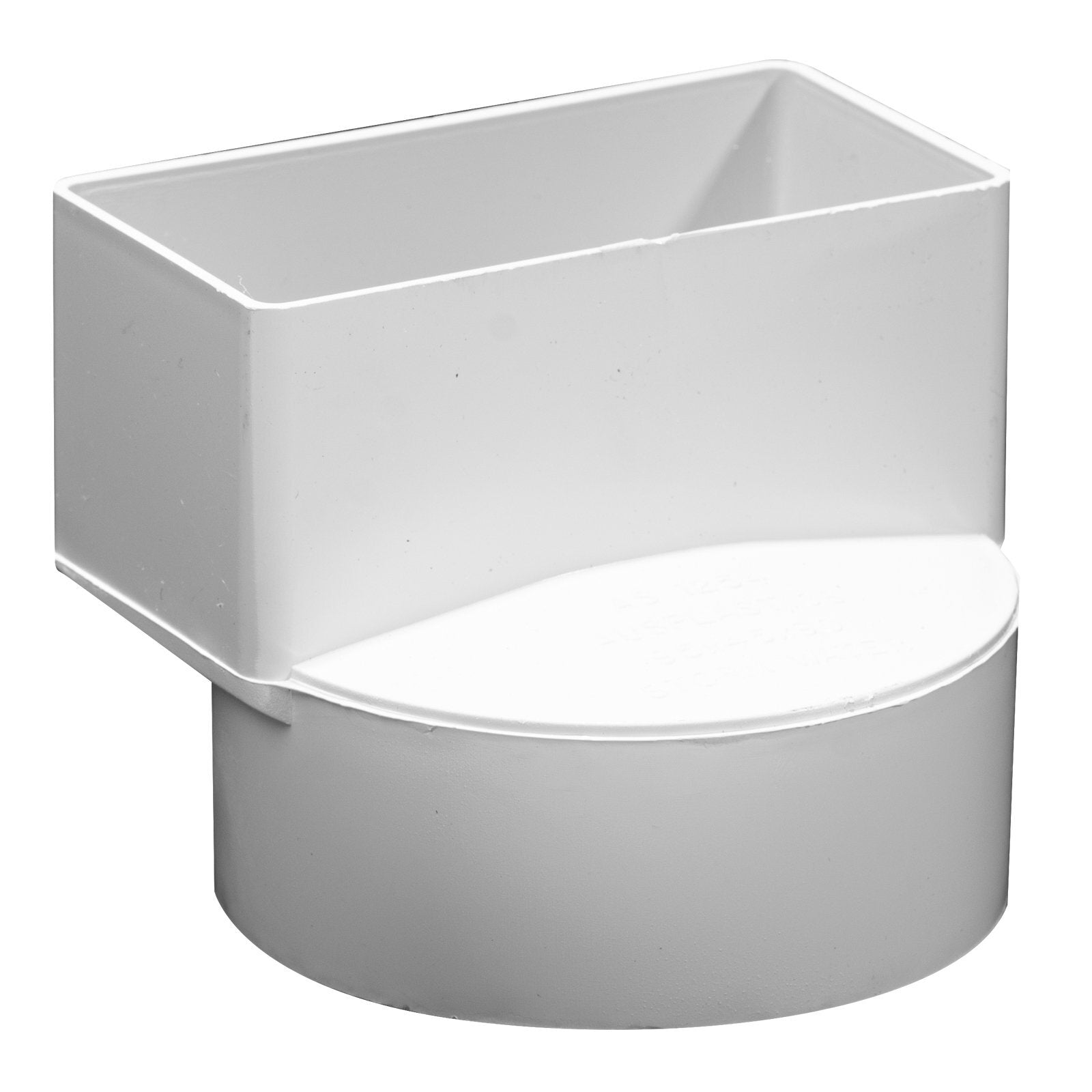 Holman 100 x 80 x 90mm PVC Stormwater Downpipe Adaptor White
