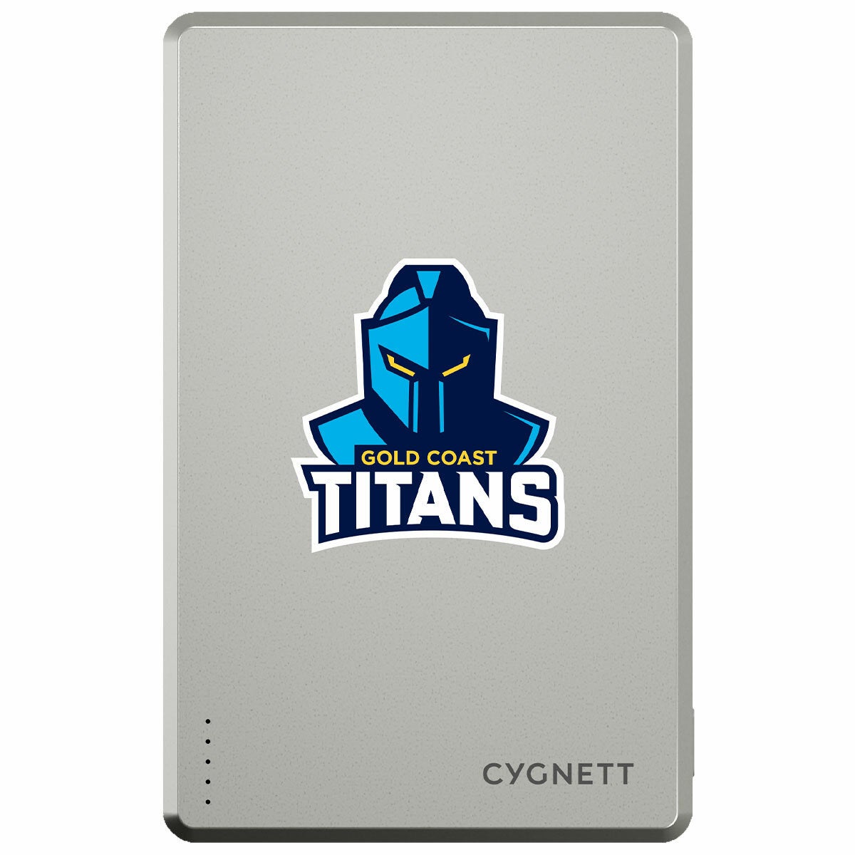 Cygnett Gold Coast Titans NRL Portable Charger 5K Magnetic Wireless USB-C CY5828PBCHE