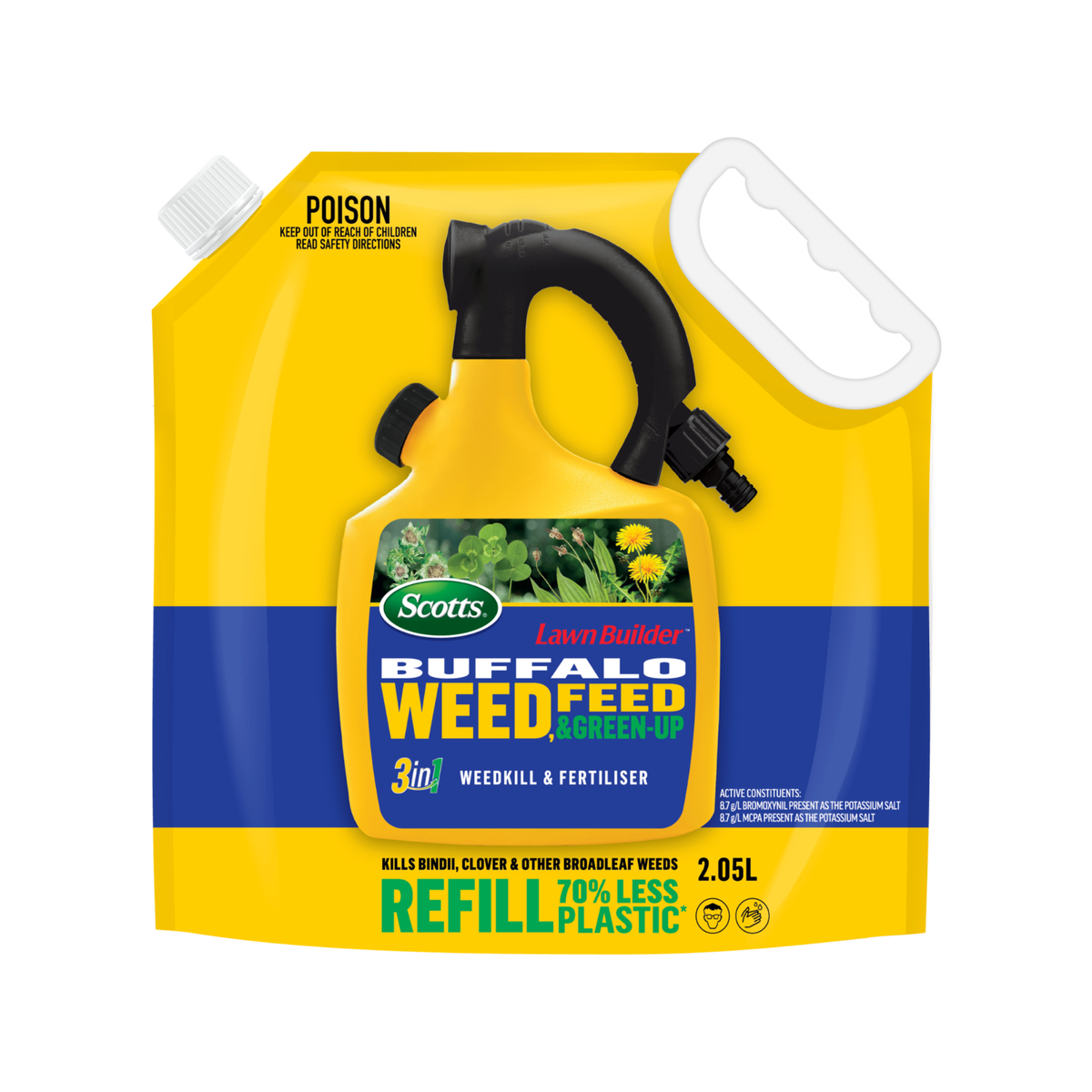 Scotts Lawn Builder Buffalo Weed, Feed & Green Up Refill Pouch, Ready to Use