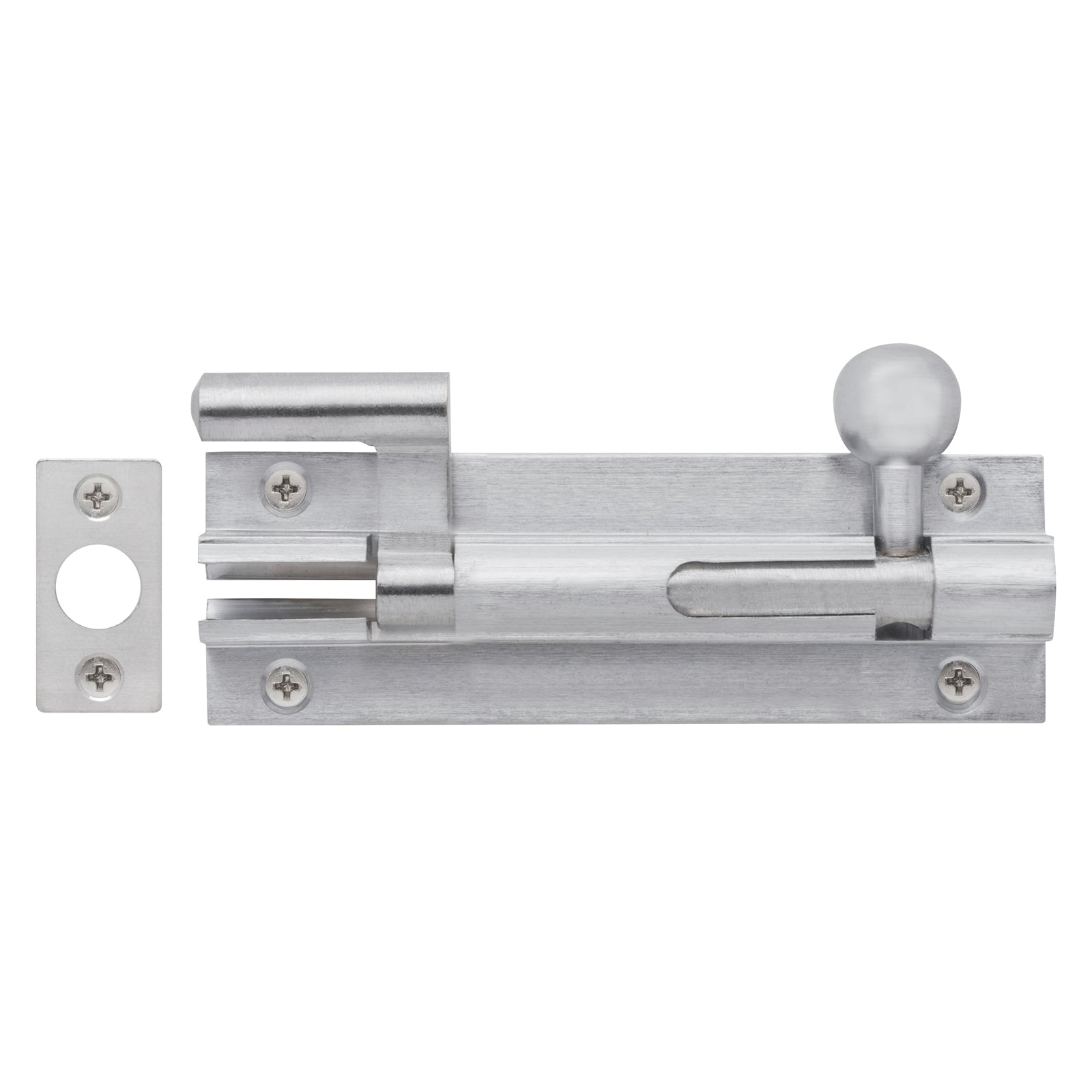 Delf Cranked Offset Barrel Bolt 100 x 32 x 9.5mm Satin Chrome - Zinc Alloy