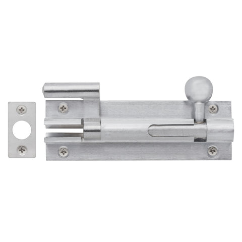Delf Cranked Offset Barrel Bolt 100 x 32 x 9.5mm Satin Chrome - Zinc Alloy