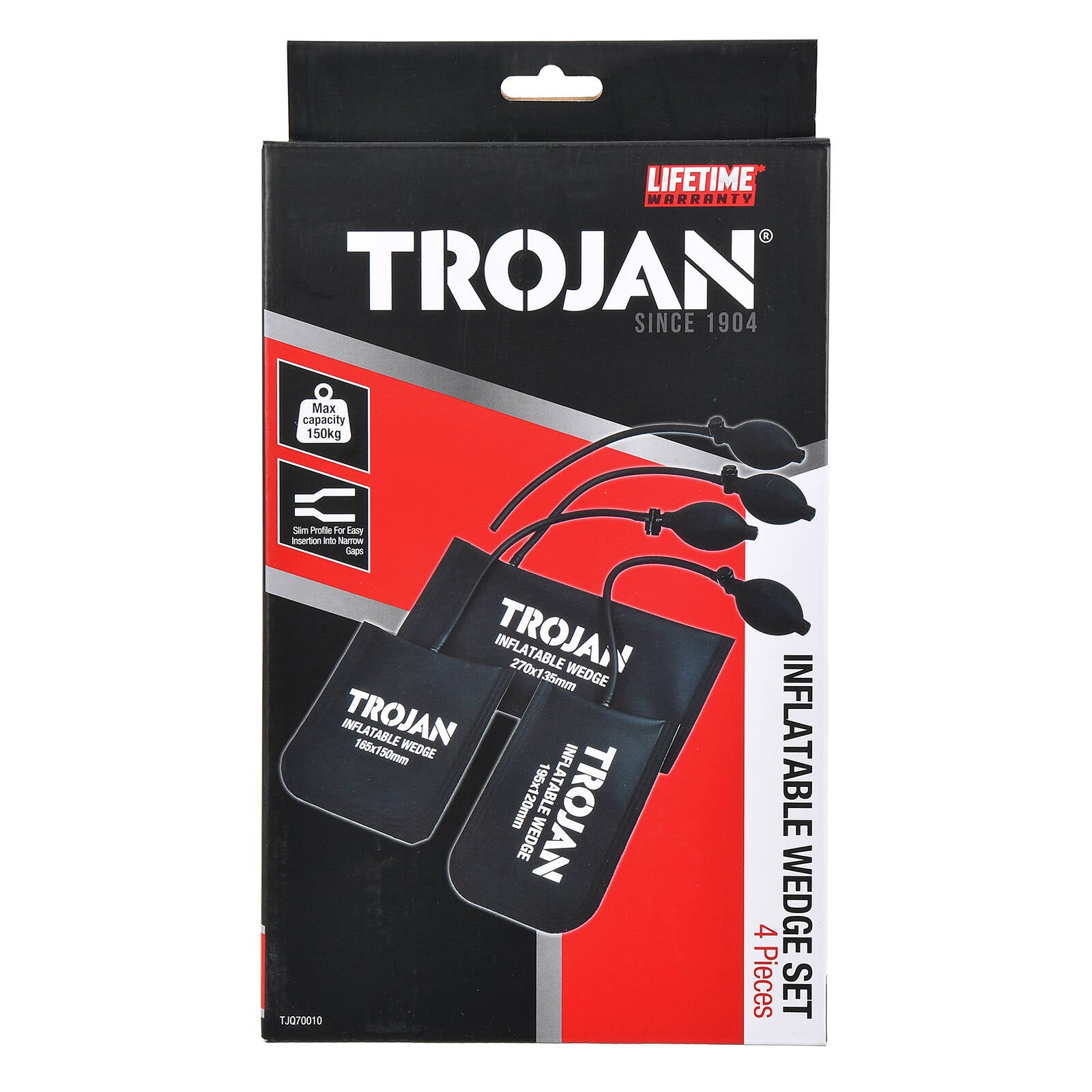 Trojan 4 Piece Inflatable Wedge Set with Pump Bulb