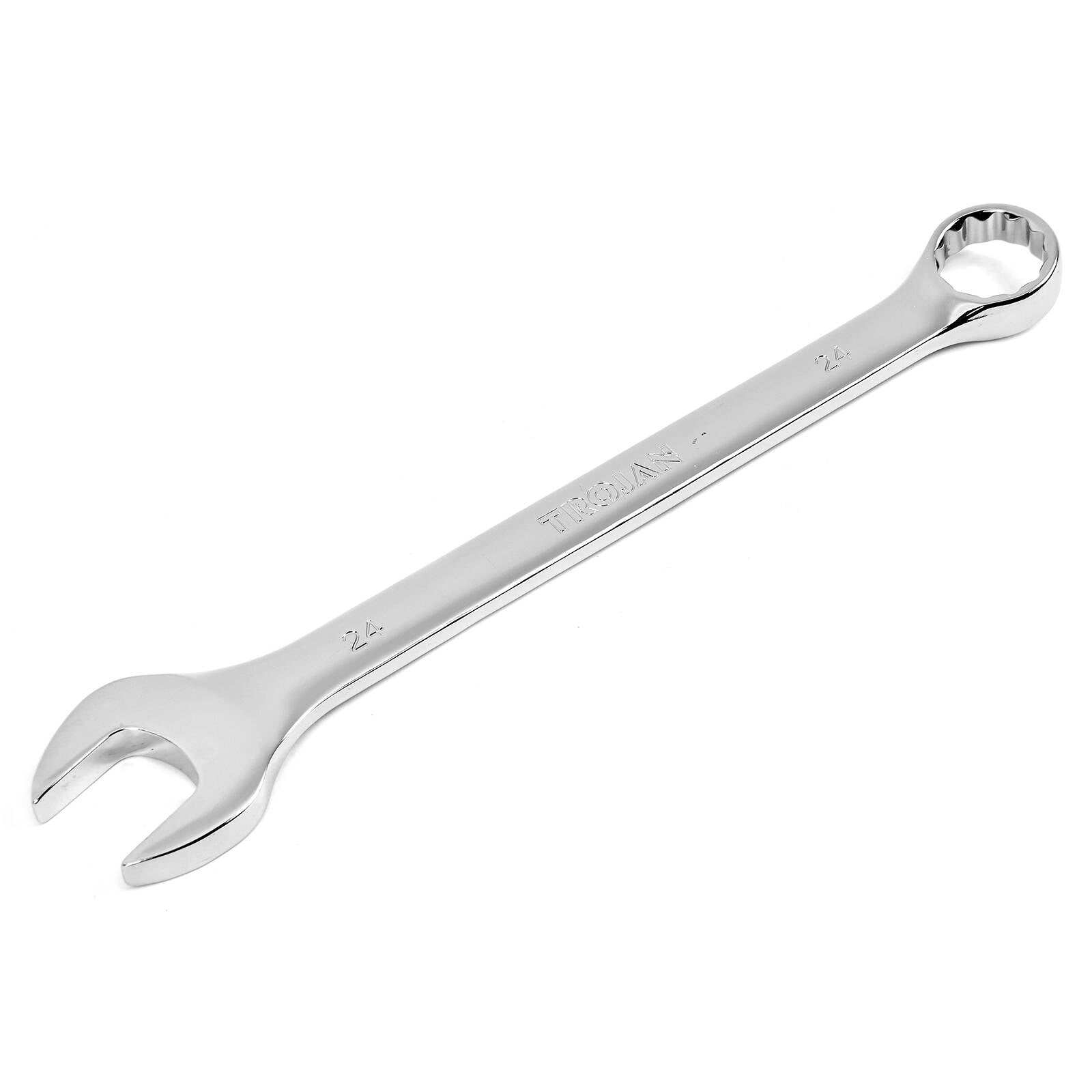 Trojan 24mm Combination Spanner, Chrome Vanadium 12 Point Ring End