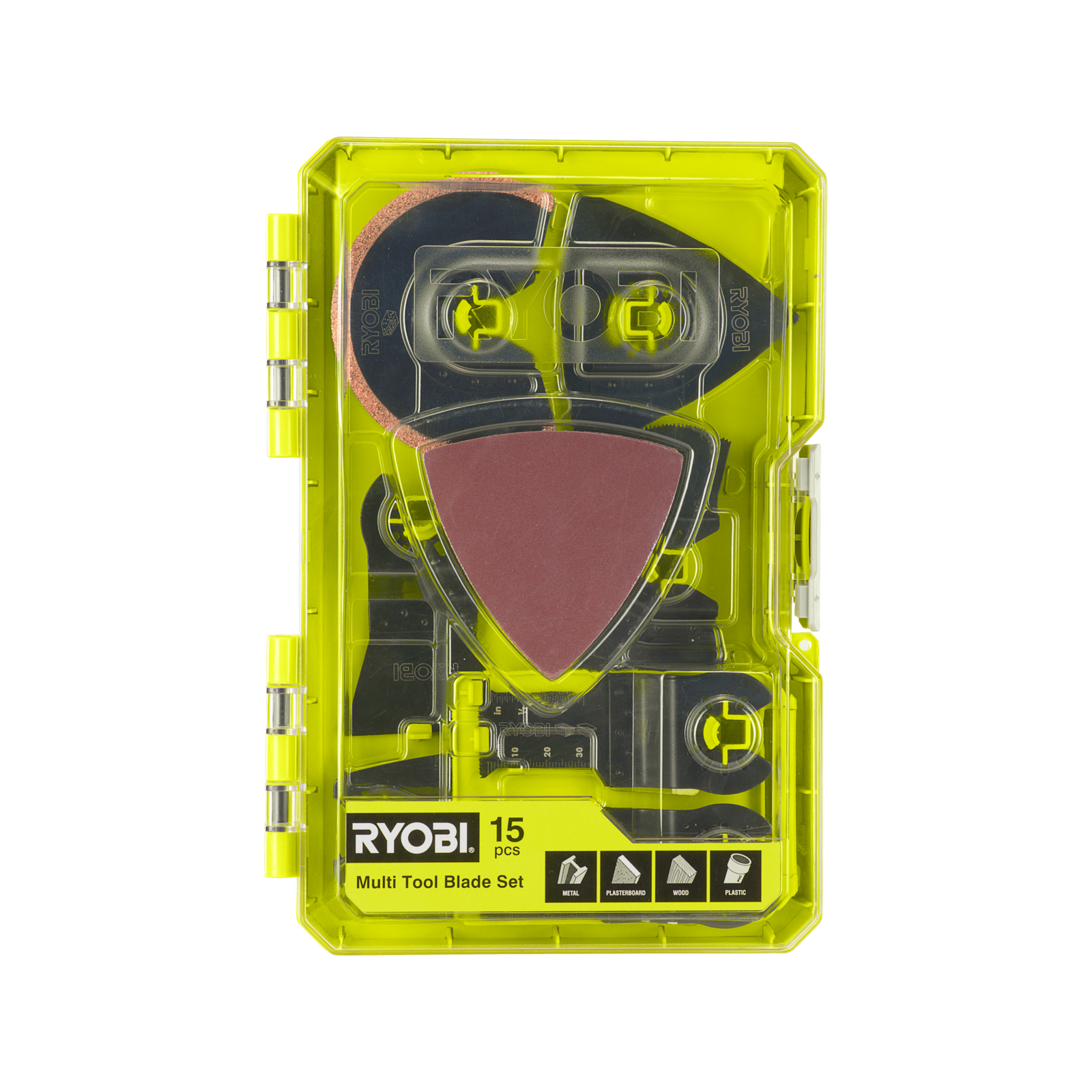 Ryobi 15-Piece Multi Tool Accessory Set - Sanding Sheets & Blades