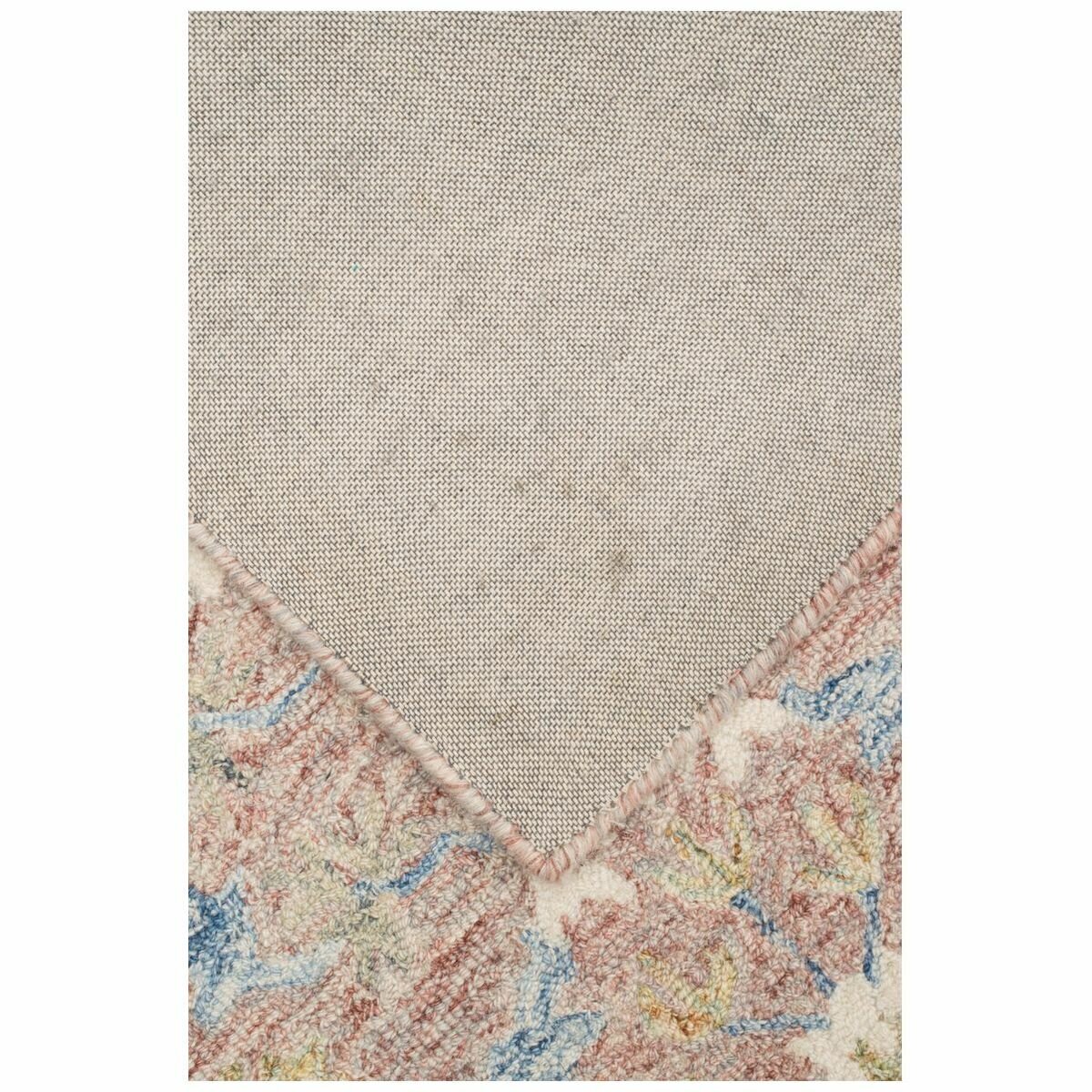 Cadrys Classics Tabriz Blush Wool Rug 160x230cm - Hand Tufted, Non-Slip Cotton Backing - CLASTBLU1