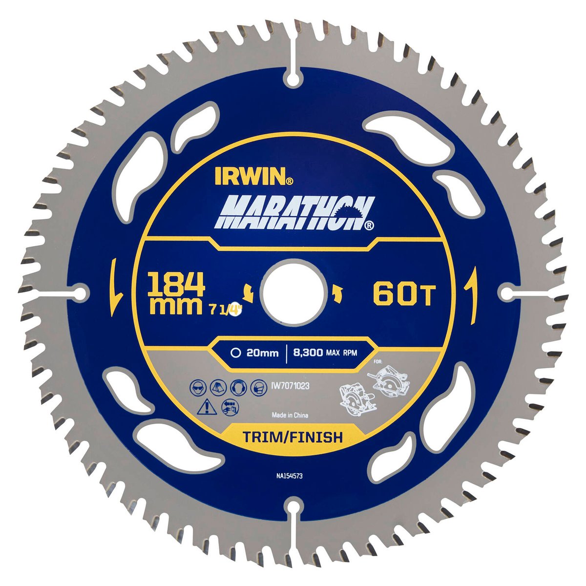 IRWIN Marathon Circular Saw Blade 184mm 60T IW7071023