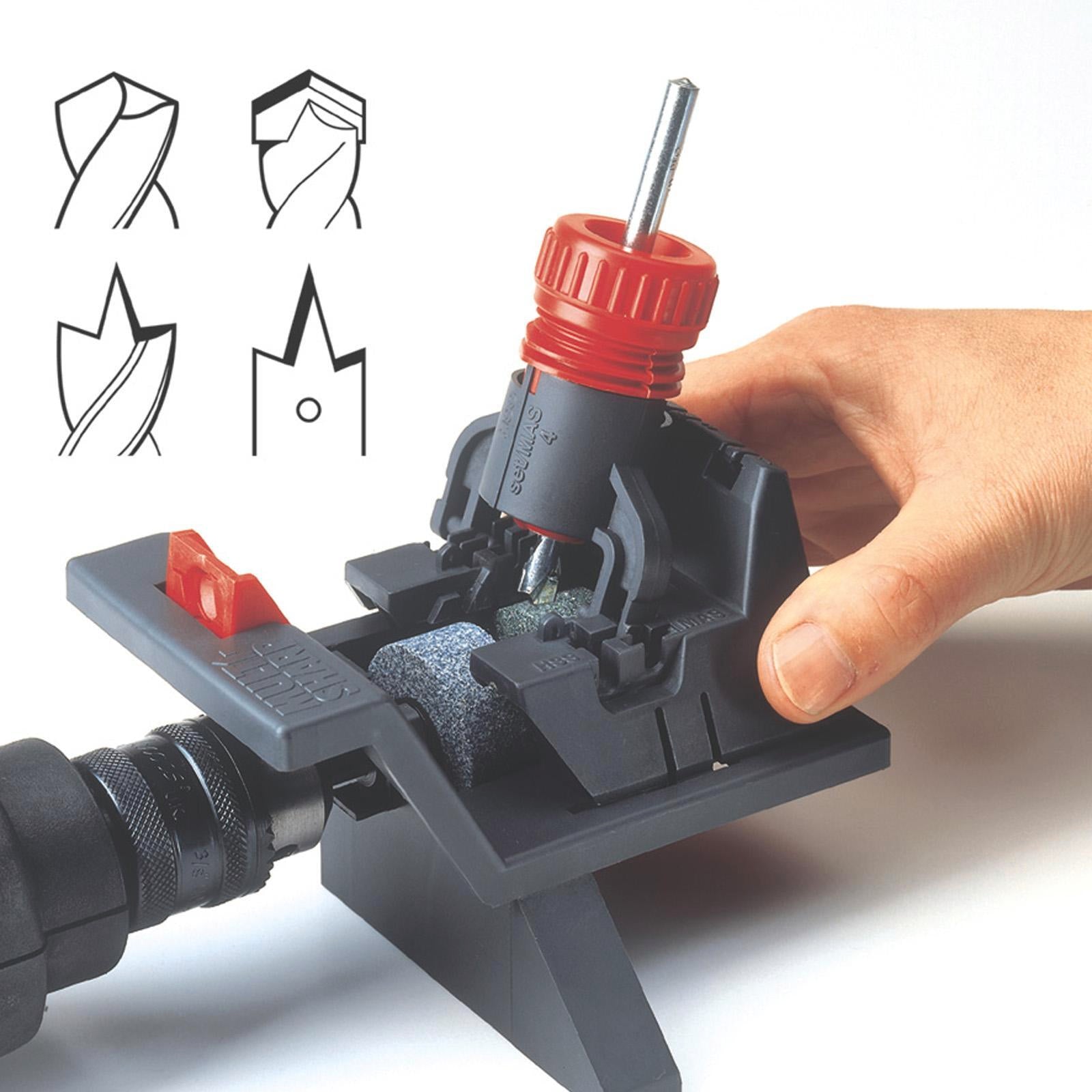 Multi-Sharp Drill Bit Sharpener, 3-13mm, Aluminium Oxide and Silicon Carbide Wheels