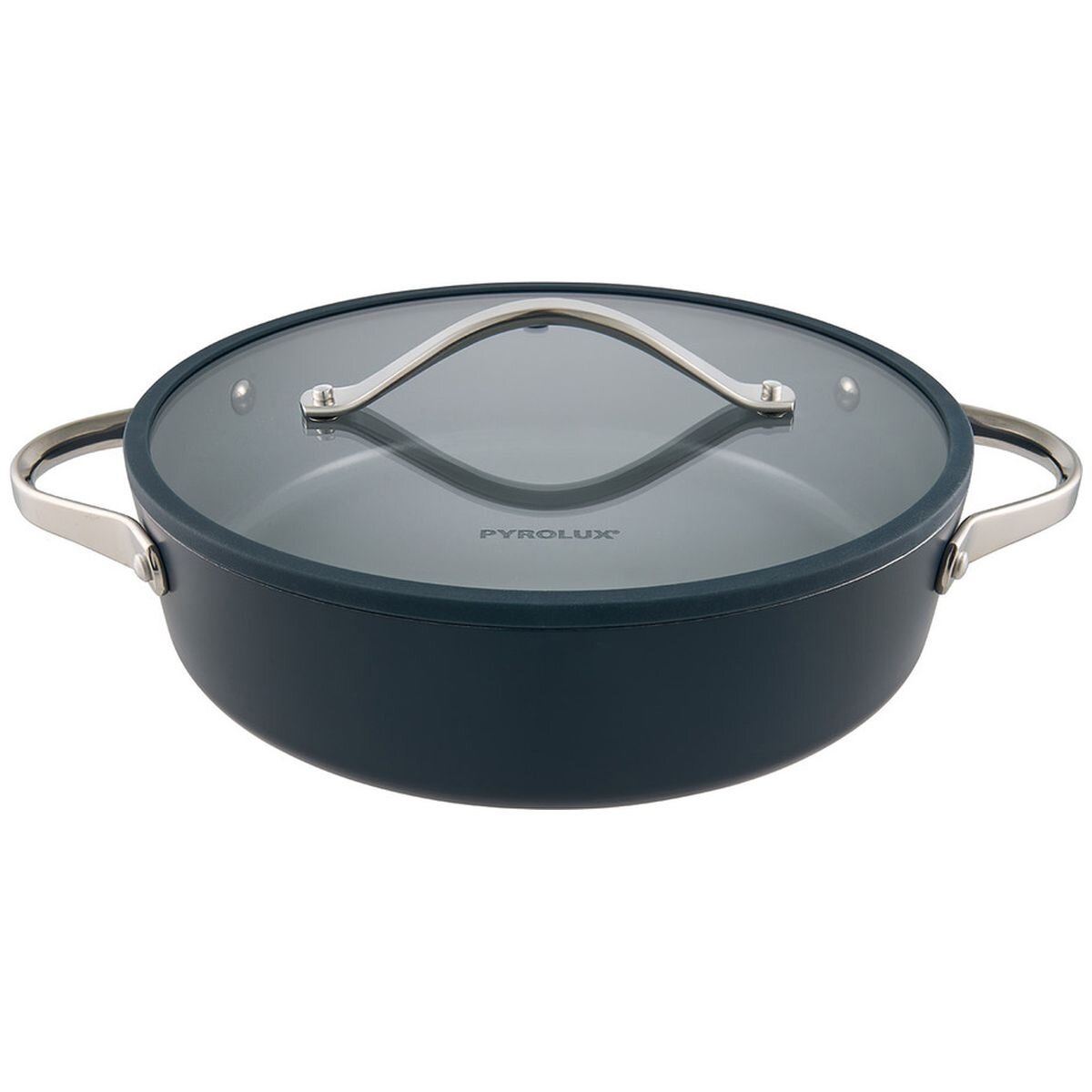 Pyrolux 28cm Chef Pan 4.1L - Denim Ceramic Finish, Cool-Touch Handles, Oven Safe to 220°C - 11529