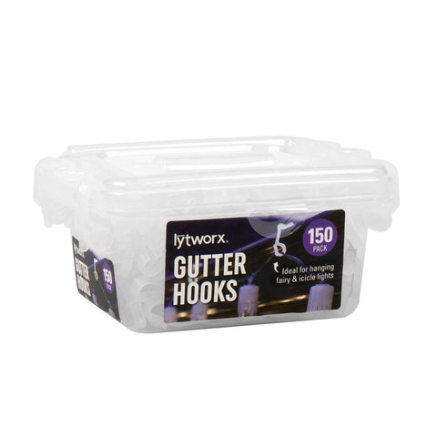 Lytworx Gutter Hooks - 150 Pack - Durable - Ideal for Outdoor Lighting - SuperSaverAU - view 1