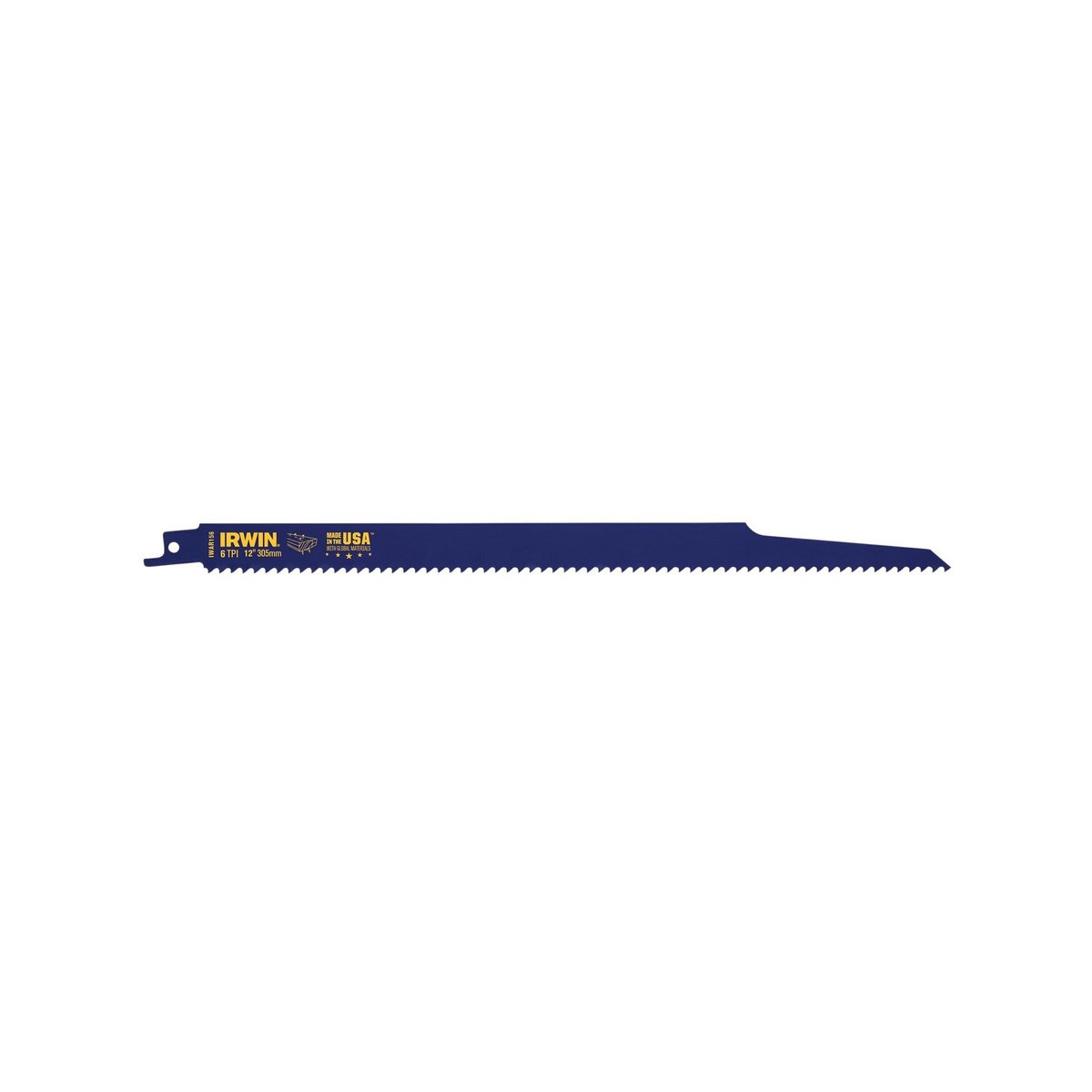 Irwin 12in 6TPI Bi-Metal Wood Cutting Reciprocating Saw Blade 5 Pack