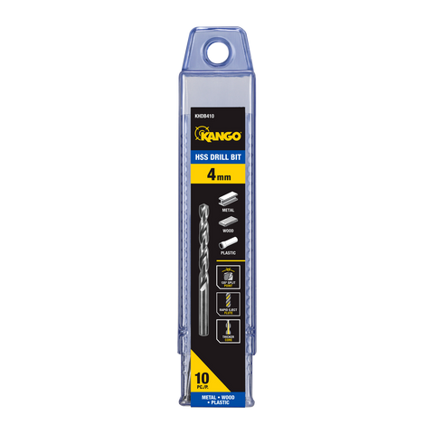 Kango 4mm HSS Drill Bit, 10 Pack