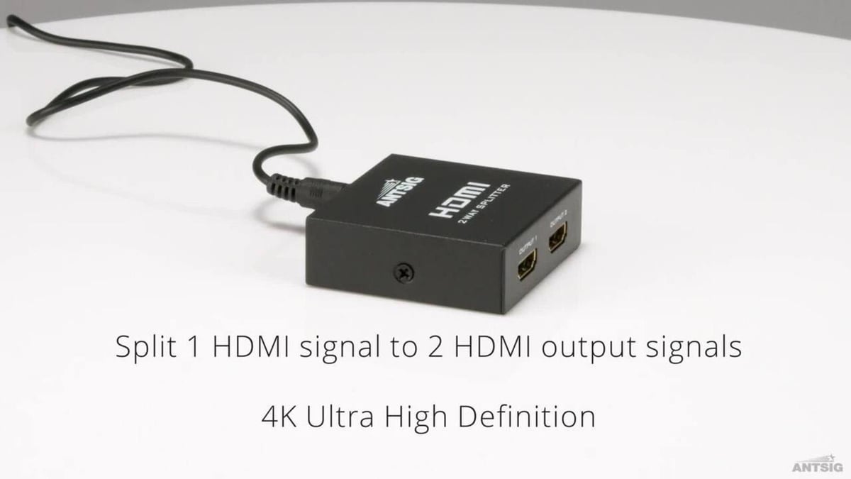 Antsig HDMI 2 Way Splitter - 1 Input to 2 Outputs - Metal - 4K Compatible - SuperSaverAU - view 5