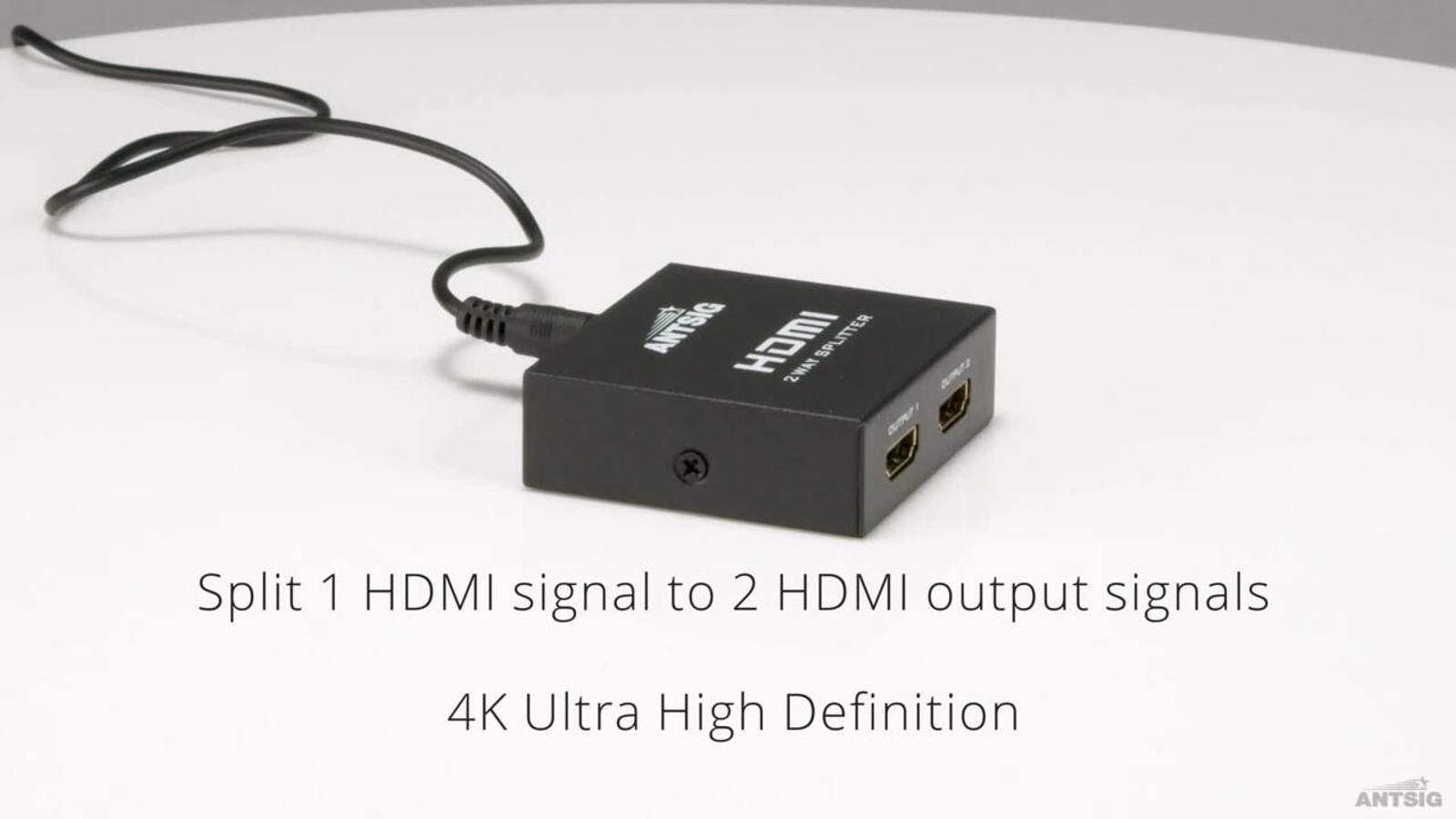 Antsig HDMI 2 Way Splitter Metal AP483