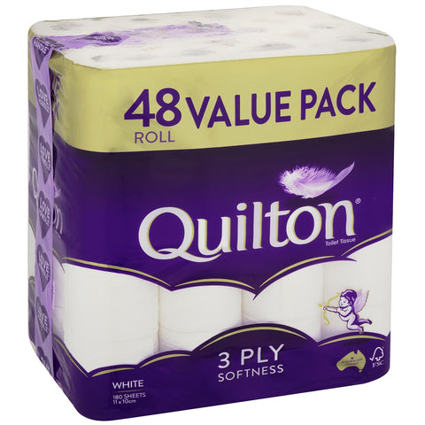 Quilton 3 Ply Toilet Tissue 48 Pack - SuperSaverAU - view 1