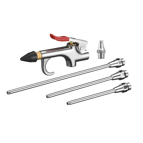 Ozito Air Tool Inflator Blow Gun Kit with Nozzles - 5 Piece, Metal INF-BGK