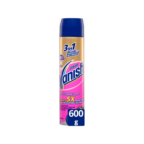 Vanish Preen 600g Gold 3in1 Deep Cleaning Carpet Foam - 600g - Removes Dirt & Pet Hair - SuperSaverAU - view 1