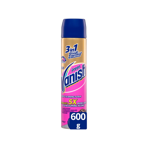 Vanish Preen 600g Gold 3in1 Deep Cleaning Carpet Foam, Indoor