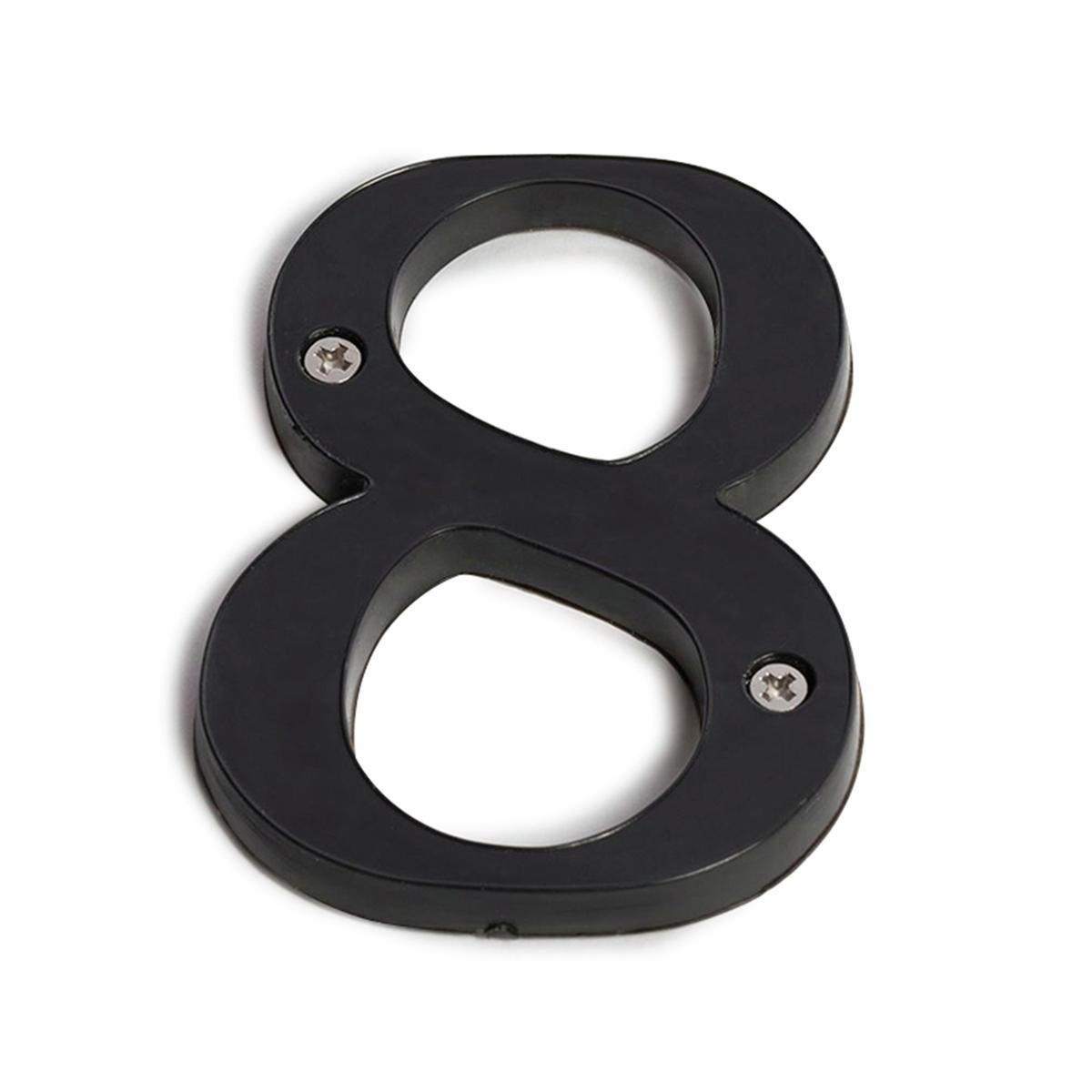 Sandleford 85mm Black Plastic House Number 8 - Weather Resistant