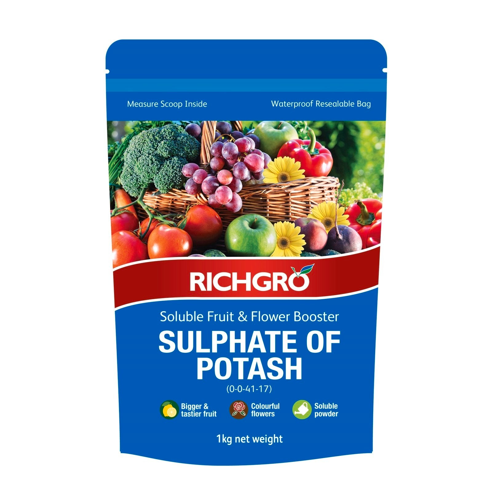 Richgro 1kg Sulphate of Potash Soluble Powder, Water Soluble & Safe for Vegetables