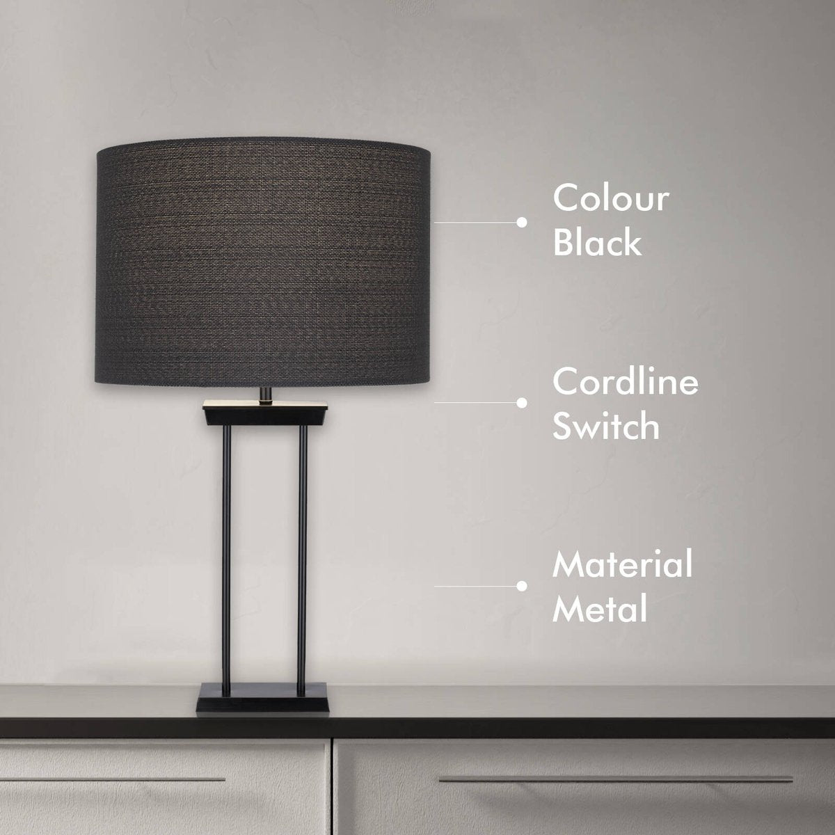 Verve Design Vera Metal Lamp Base - 180mm x 500mm - Polished Metallic Finish - SuperSaverAU - view 2