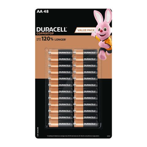 Duracell Coppertop AA 1.5V Alkaline Battery 48 Pack