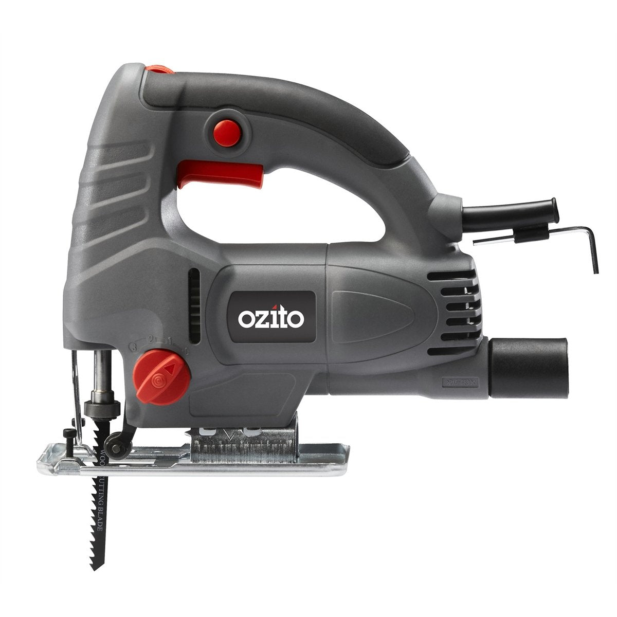 Ozito 680W Pendulum Jigsaw JSW-6800, 3 Blades, 45 Degree Bevel, 3100 SPM, Variable Speed