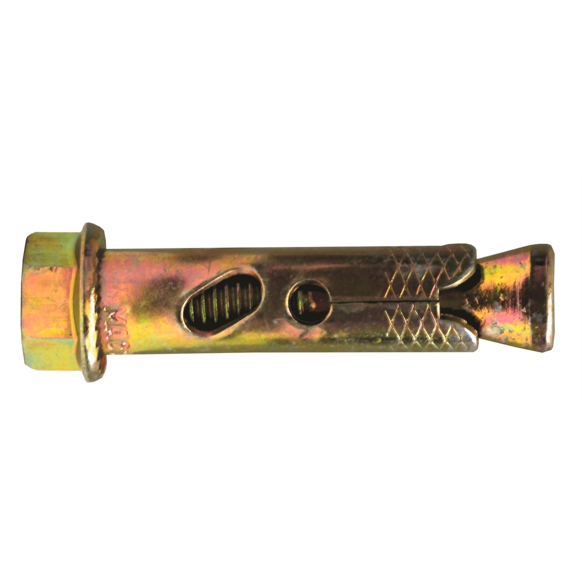 Macsim 12 x 99mm Yellow Zinc Plated Masonry Sleeve Anchor, Hex Nut - 25 Pack
