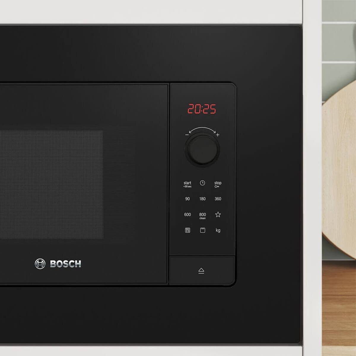 Bosch Series 2 25L Built-In Microwave Oven 800W - Black - Side-Opening Door - AutoPilot 8 - BEL653MB4A