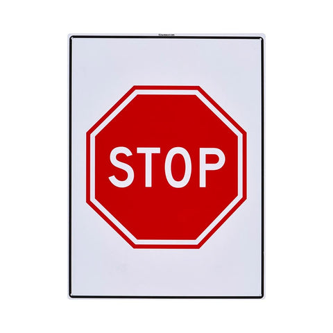 Sandleford Stop Sign 450 x 600mm White/Red Polypropylene - Weather Resistant