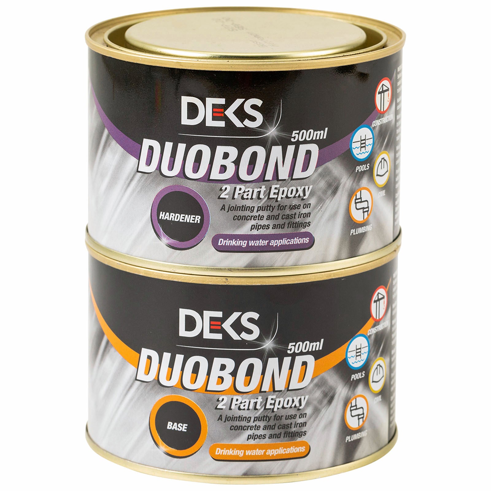 Deks 1L Two-Part Epoxy Jointing Putty Compound Grey Indoor and Outdoor
