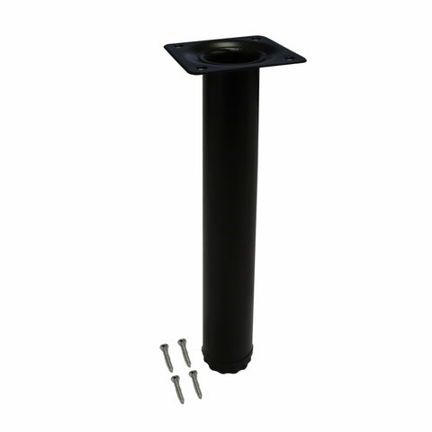 Adoored 30 x 230mm Black Round Steel Table Leg