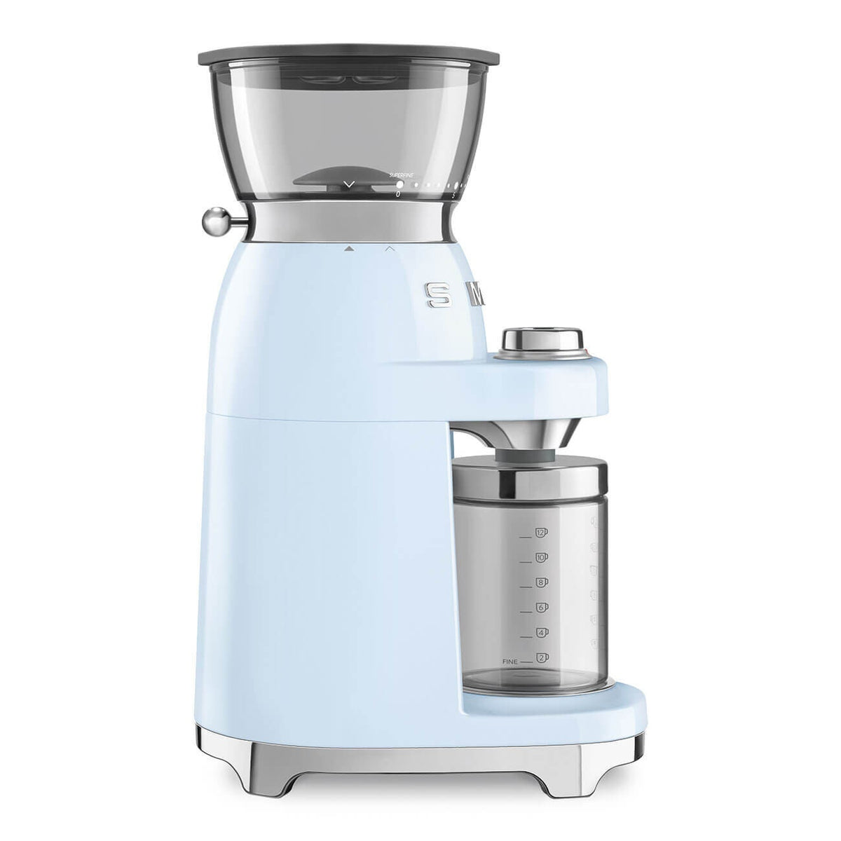 Smeg 50's retro style coffee grinder - pastel blue - 240g hopper - 50 grinding steps - CGF03PBAU