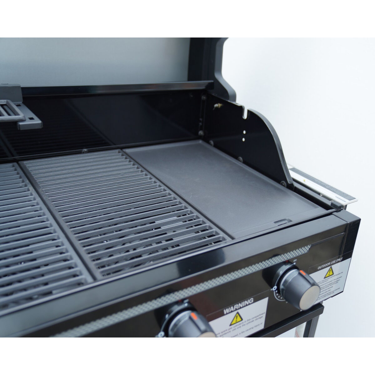 Artusi Halmo 4 Burner Built-In Gas Grill BBQ - Black with Anthracite Trim, Roasting Hood - ABIBBQ4