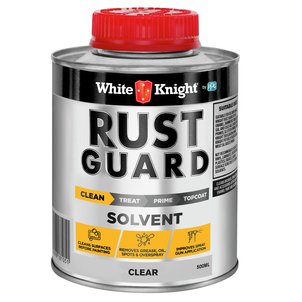 White Knight Rust Guard Solvent Cleaner Paint Thinner 0.5L - 1.13kg - SuperSaverAU - view 1