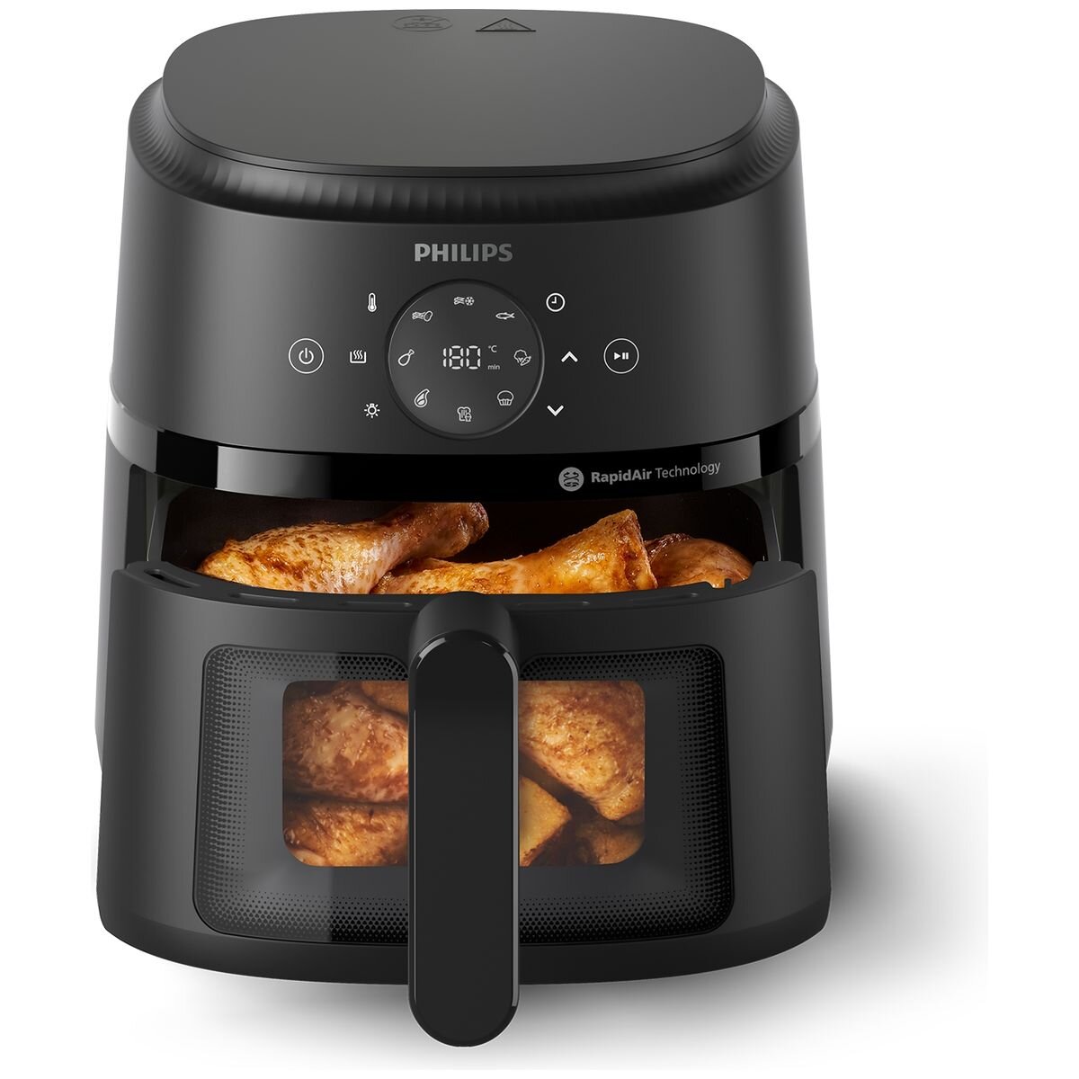 Philips 2000 Series 4.2L Airfryer L - RapidAir Technology, Cooking Window, Black - NA220-00