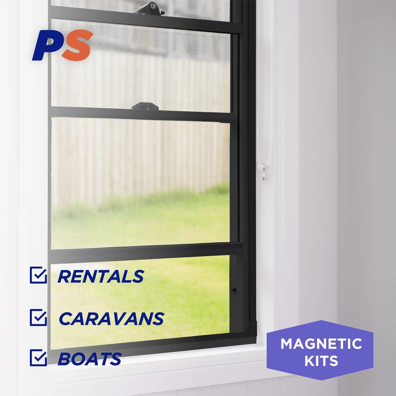Permastik 1.2 x 1m Black Fibreglass Magnetic Insect Screen Kit