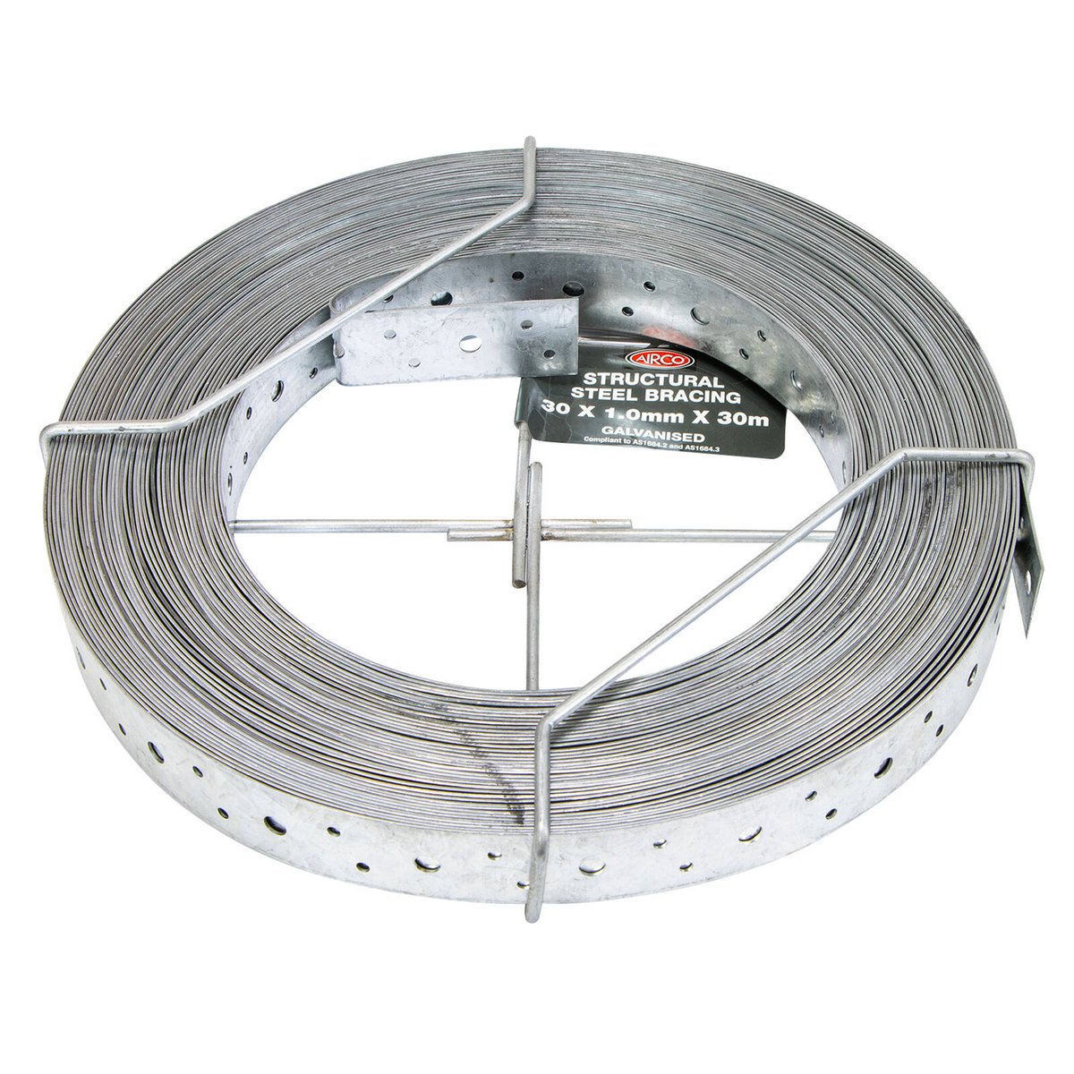 Airco Structural Galvanised Strapping 30mm x 1mm x 30m - Durable & Compliant - SuperSaverAU - view 2