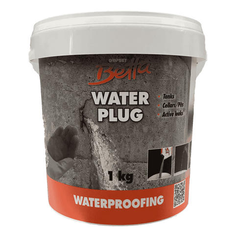 Gripset Betta 1kg Grey Rapid Setting Water Plug Powder BETRC001