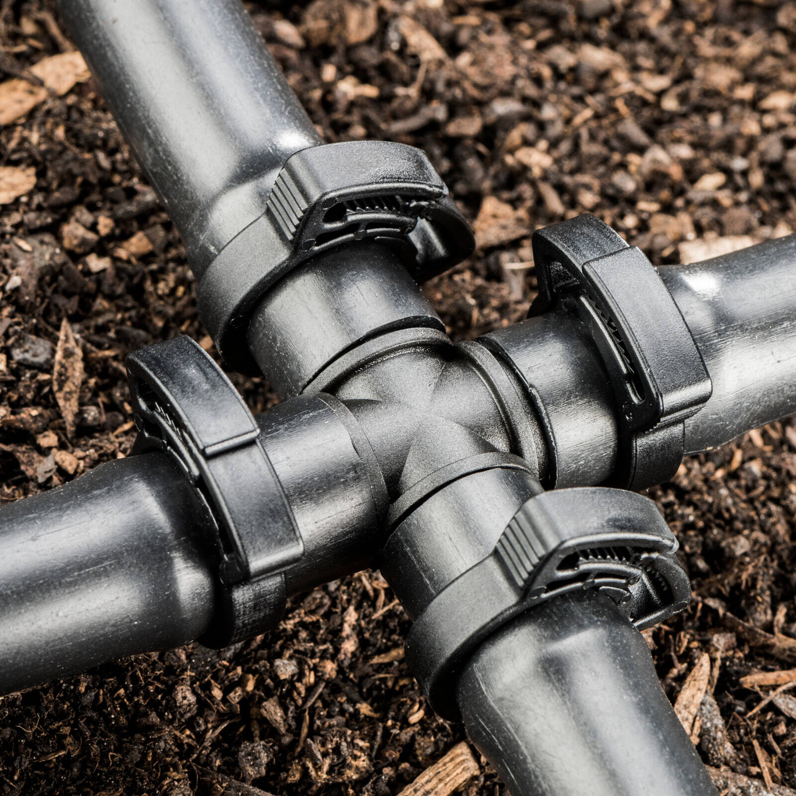 Pope 13mm Single Poly Barbed Cross, Polypropylene, 4 Way Irrigation Connector