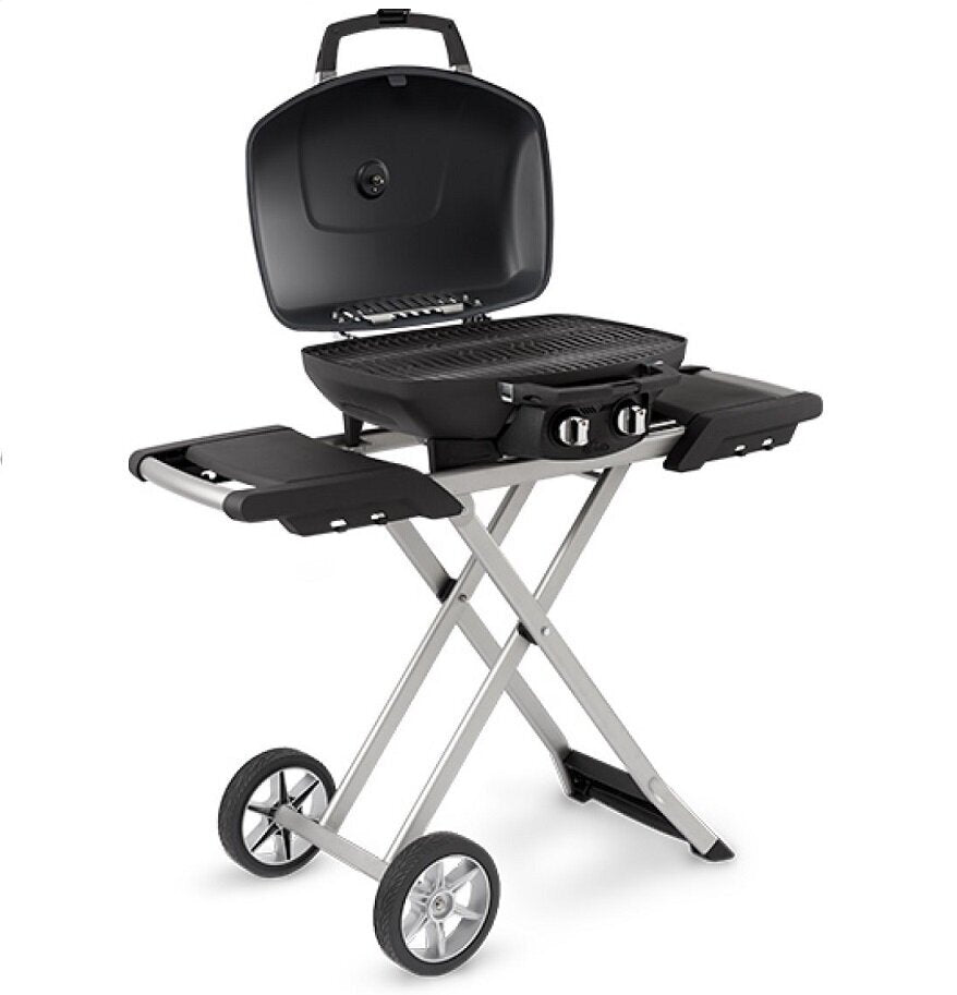 Napoleon Travel Q Pro 285 LPG Portable BBQ with Scissor Cart - High Lid, Black - PRO285-X-BK-AU