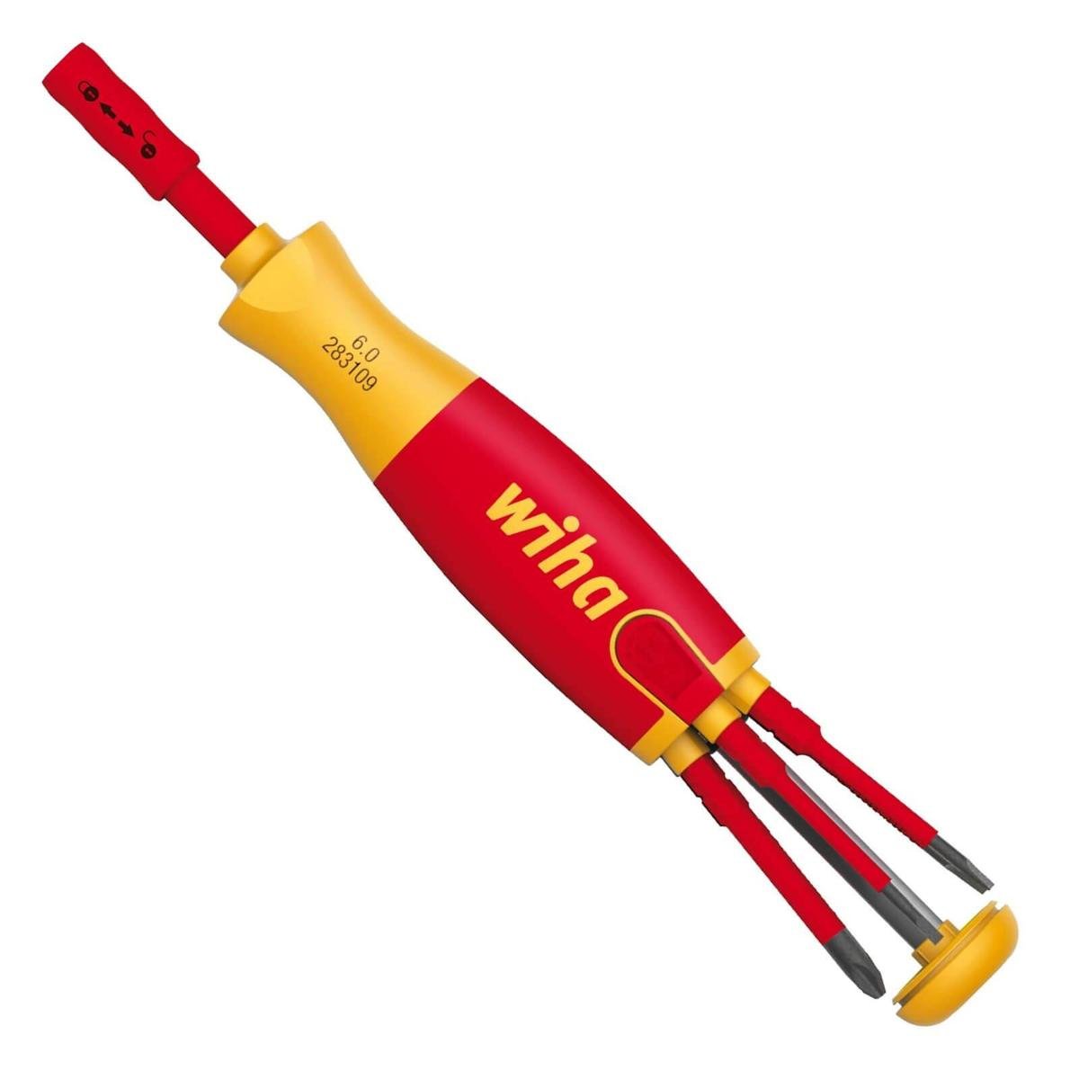 Wiha LiftUp Magazine Bit Holder Screwdriver VDE 1000V with Slim Bits