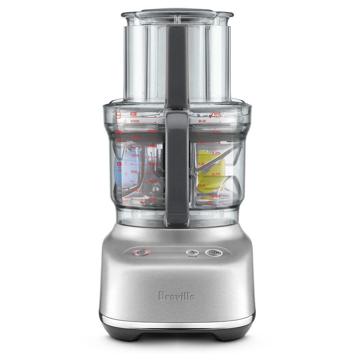 Breville the Kitchen Wizz 9 food processor - 605W, brushed stainless steel, 120mm feed chute - BFP610BSS