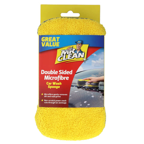 Mr Clean 110 x 190mm Double Sided Microfibre Car Sponge