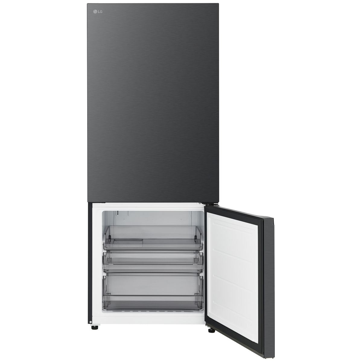 LG 436L Bottom Mount Frost Free Fridge - Matte Black, WiFi Connectivity, Door Cooling+ - GB-B400MB