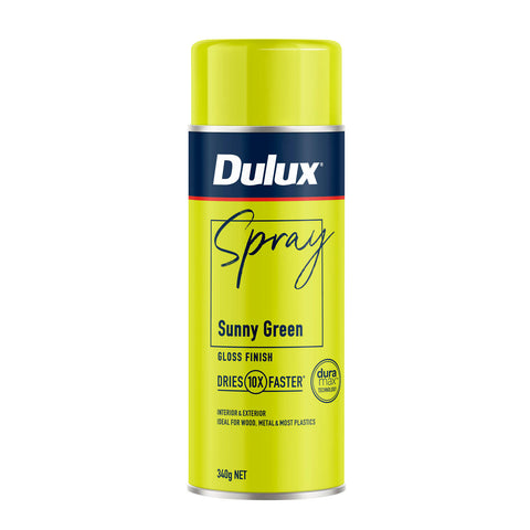 Dulux 340g Sunny Green Gloss Spray Paint, Indoor, 2.2m2/L Coverage