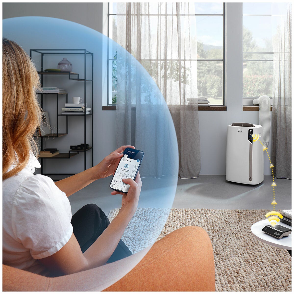 Wi-Fi Smart Portable Air Con 2.9kW with Dehumidifying Mode and Window Kit, De'Longhi PACEL112CSTWIFI — image 8
