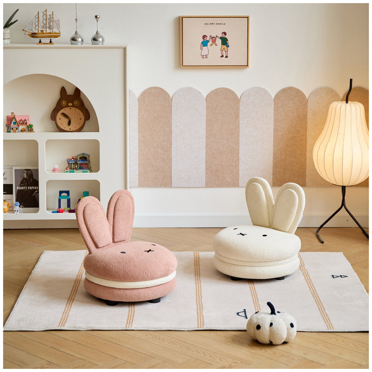 Pink Macaron-Shaped Kids' Accent Chair Featuring Miffy, Soft Boucle Upholstery by Aesthetik Kids — image 10